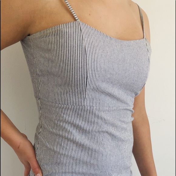 Brandy Melville striped blue and white dress - Picture 2 of 3